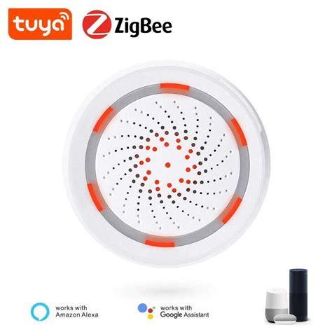 Tuya In Smart Zigbee Siren Med Temperatur Och Fuktighetssensor