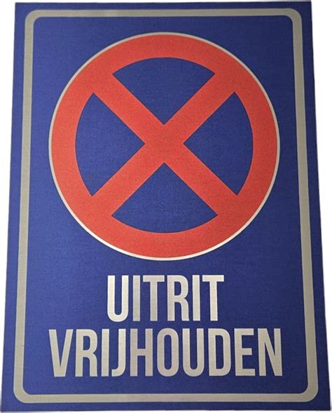 Pictogram Bord Geborsteld Aluminium Uitrit Vrijhouden Luxe