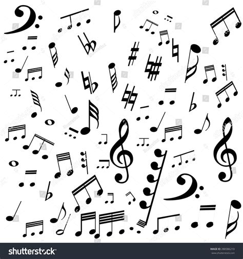 Group Musical Notes On White Background: เวกเตอร์สต็อก (ปลอดค่า