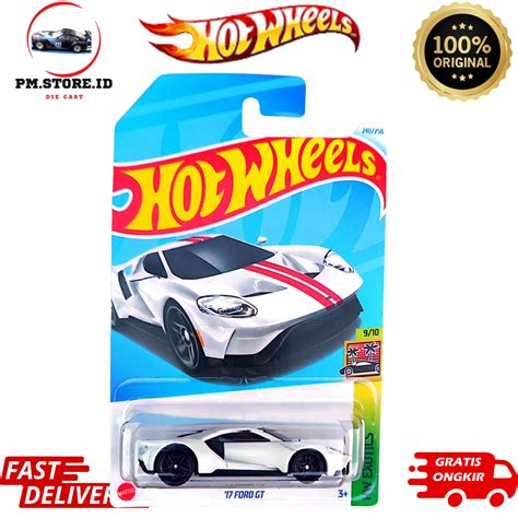 Jual Hot Wheels 17 Ford Gt Putih Shopee Indonesia