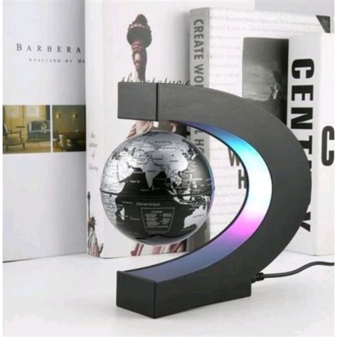 Globo De Led Flutuante Levitação Magnética Mapa Do Mundo Shopee Brasil