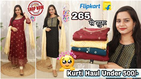 Flipkart Kurti Haul Under 500 Flipkart Embroidered Kurti Haul Review