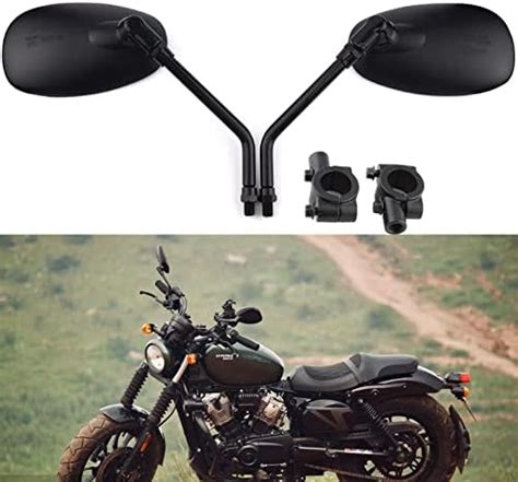 Amazon Motorcycle Mirrors Universal 10mm Black Motorcycle Rear