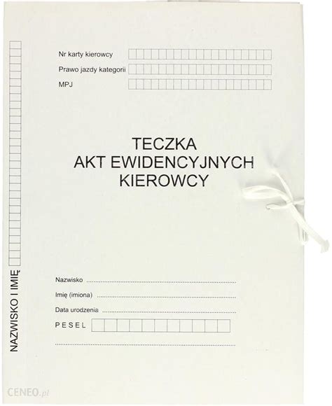 Idest Teczka Do Akt Ewidencji Kierowcy A Px Ceny I Opinie