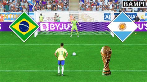 Brazil Vs Argentina Penalty Shootout World Cup Final Neymar Vs Messi Fifa 23 Gameplay 4k