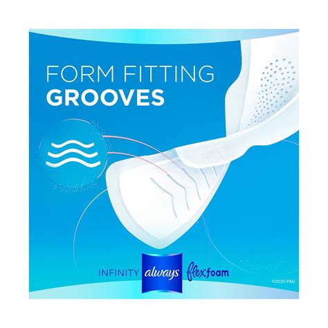 Always Infinity Flexfoam Pads For Women Size 2 Super Absorbency