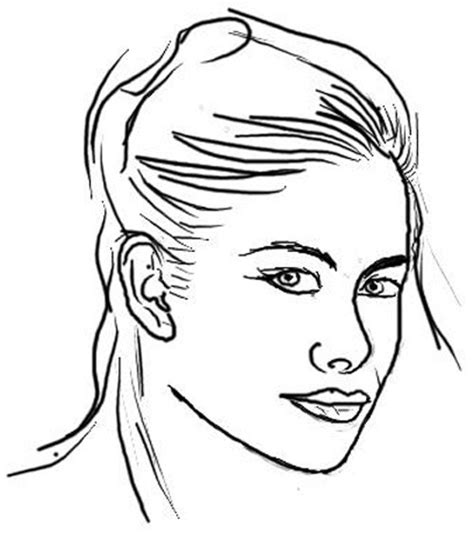 Coloriage Visage d une Femme maquillée dessin gratuit à imprimer