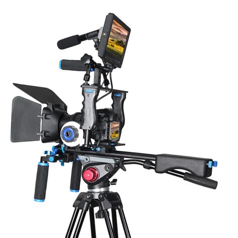 DSLR Rig Video Stabilizer Kit Film Equipment Matte Box+Dslr Cage+Shoulder Mount Rig+Follow Focus ...