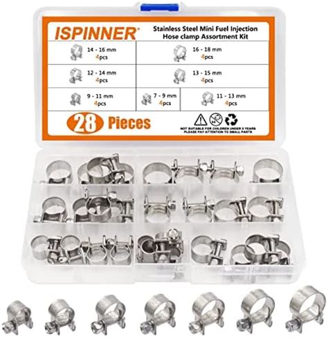 Amazon ISPINNER 28pcs 7 18mm Stainless Steel Mini Fuel Injection