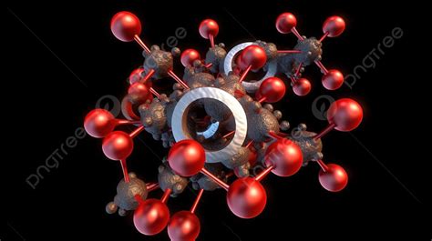 Rendering 3d Molekul Co Dengan Atom Oksigen Dan Karbon Atom Rumus