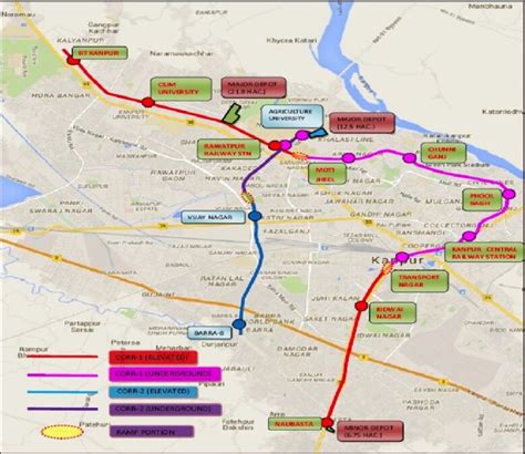 Kanpur Metro Station List 2025 PDF | Metro Route Map , Timings and ...