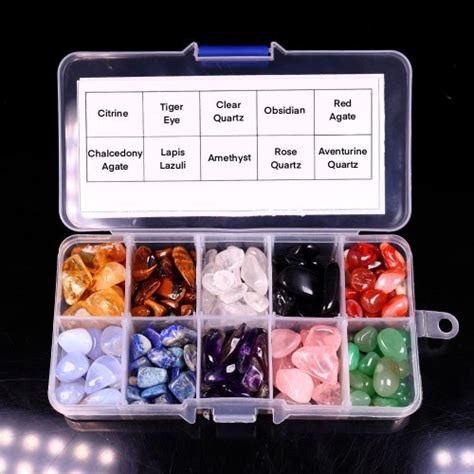 Mixed Crystal Chips Box8 Types Of Crystal Sets Gemstone Etsy