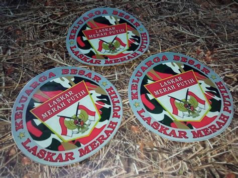 Stiker Logo Lsm Laskar Merah Putih Cm Lazada Indonesia