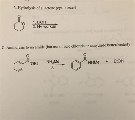 Solved Hydrolysis Of A Lactone Cyclic Ester Lioh Chegg