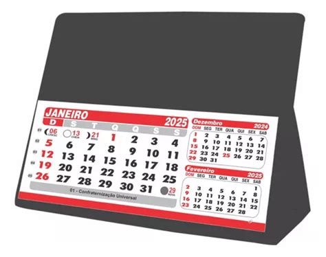 20 Folhinhas Calendário De Mesa Pvc Grande Refil 2025 Frete grátis