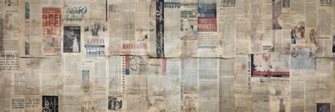 Premium AI Image | Newspaper collage background Old newspaper clippings