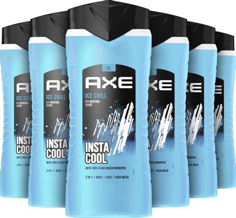 Axe Ice Chill 3 In 1 Douchegel 6 X 400 Ml Voordeelverpakking Bol