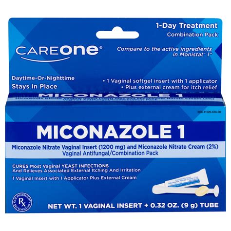 Save On Careone Miconazole 1 Day Or Nightime Treatment Combination Pack