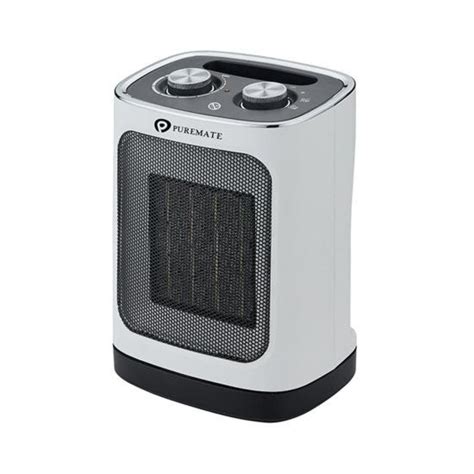 Puremate 1800w Ceramic Fan Heater With Automatic Oscillation And 3 Heat Settings White Robert Dyas