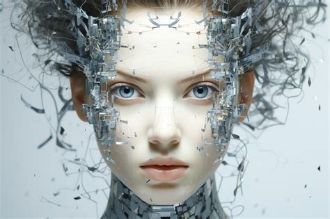 Premium Ai Image A Woman With Broken Glass