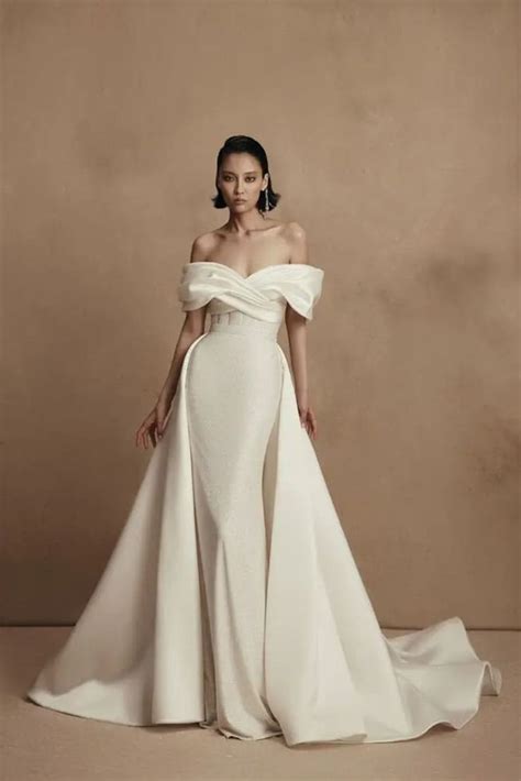 Wedding Dress Trends Elegant Overskirts Modern Gowns