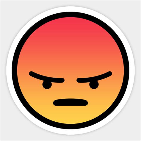 Angry Emoticons Sticker Teepublic