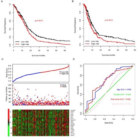 Risk Score In Predicting Survival The High Risk Group Has A