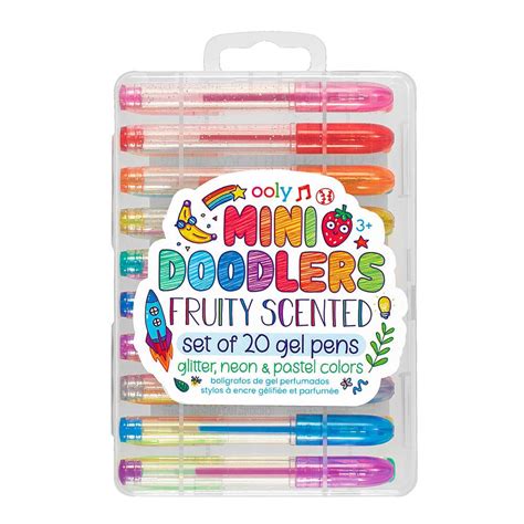 Set 20 mini bolígrafos gel de colores con aroma Ooly Papelería