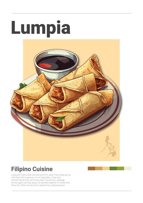 Set Of 3 Minimalist Philippines Food Poster Bundle Wall Art Decor