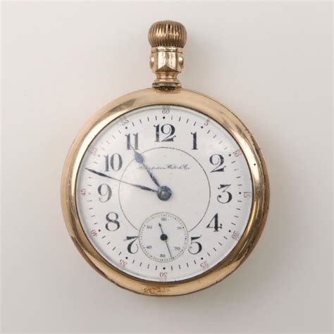 Hampden 10kt GF Open Face Pocket Watch Property Room