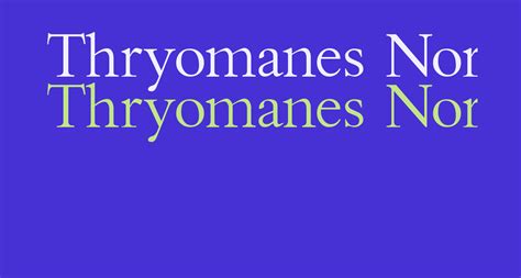 Thryomanes Normal Free Font What Font Is