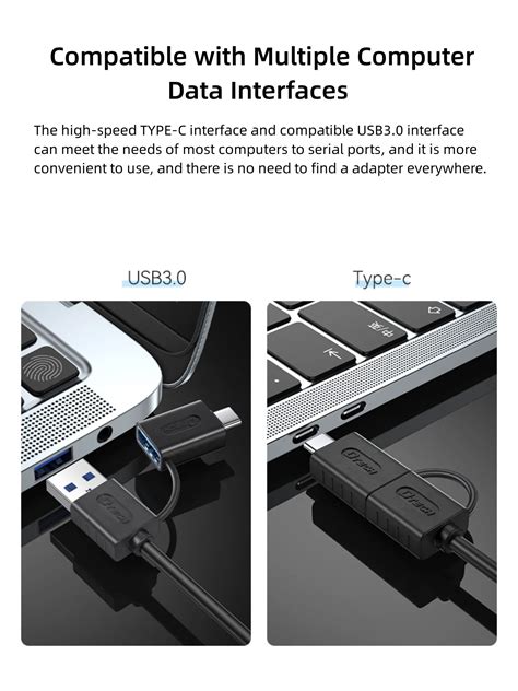 Dtech Db9 Serial Port Converter Adapter Communication Cable 05m Type C Usb A To Rs422 Rs485