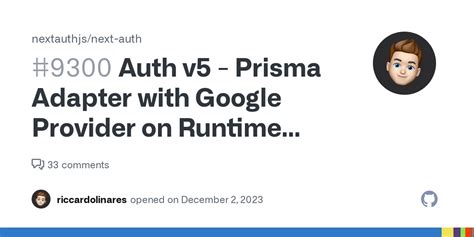 Auth V Prisma Adapter With Google Provider On Runtime Edge