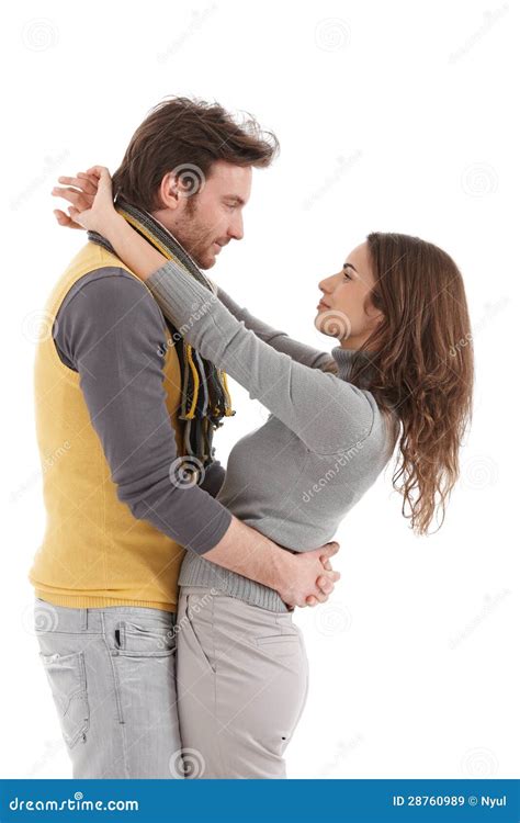 Trendy Couple Embracing With Passion Stock Image Image Of Caucasian