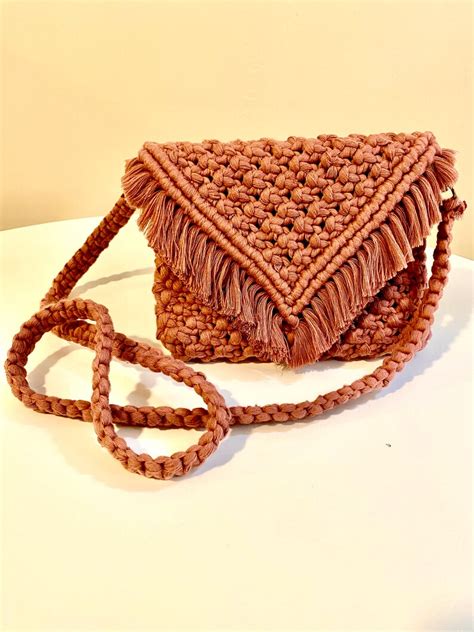 Macrame Purse Macrame Bag Boho Macrame Crossbody Bag With Etsy