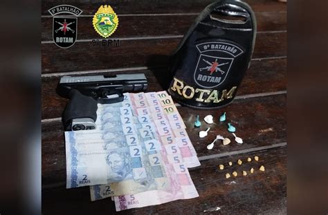 Procurado pela justiça é preso crack cocaína e simulacro de