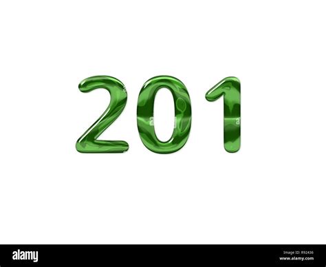 Green Number 201 isolated white background Stock Photo - Alamy