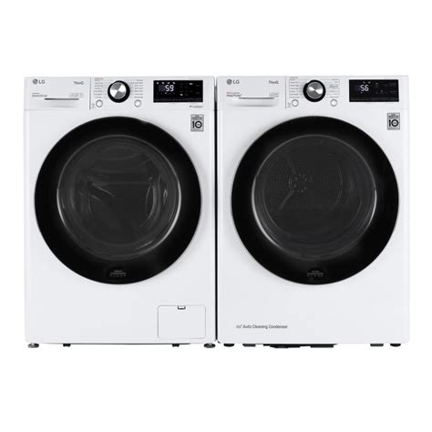 Shop LG Compact Stackable Steam White Washer & Dryer Set at Lowes.com