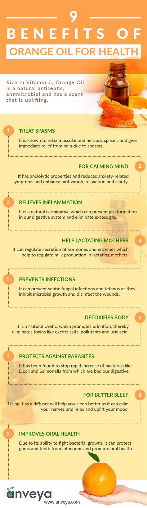 9 Benefits of Orange Oil for Health (Infographic)