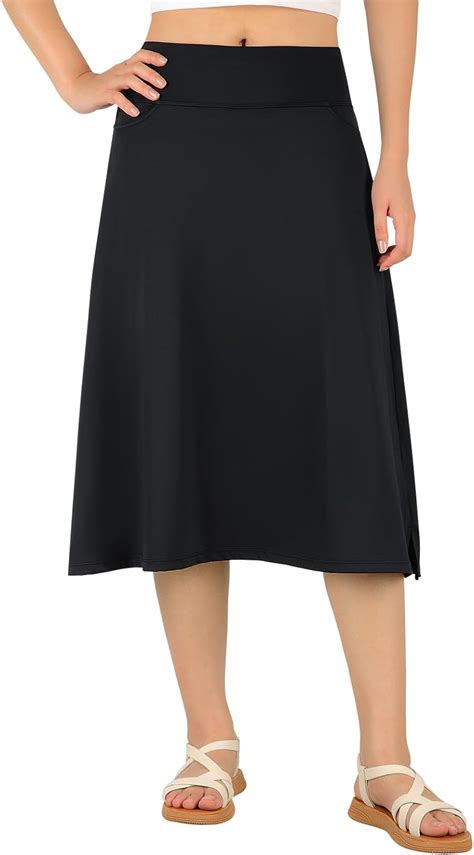 Anivivo Women S 28 Long Knee Length Skorts Skirts Midi Length Skirt Modest Active Skorts With