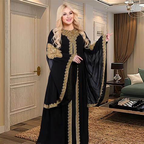 Abaya Robe Kimono De Luxe Pour Femmes L Gante D Contract E Caftan Turc