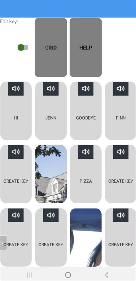 Simple Prototype Aac Grid Application For Usability Testing The