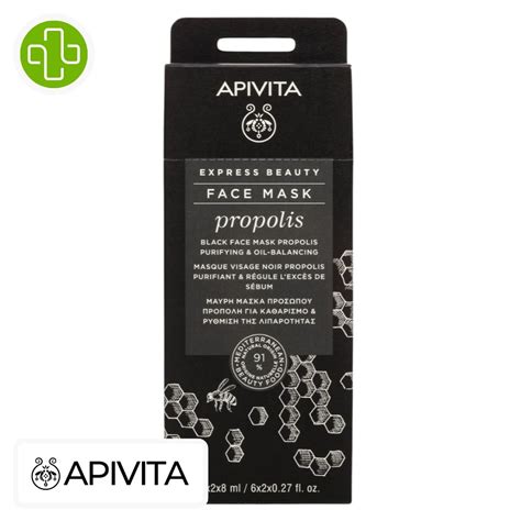 Apivita Express Beauty Masque Visage Noir Propolis S Bo R Gulateur