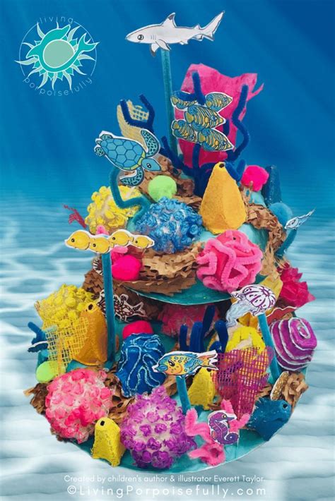 Upcycled D Coral Reef Craft Living Porpoisefully Coral Reef Craft