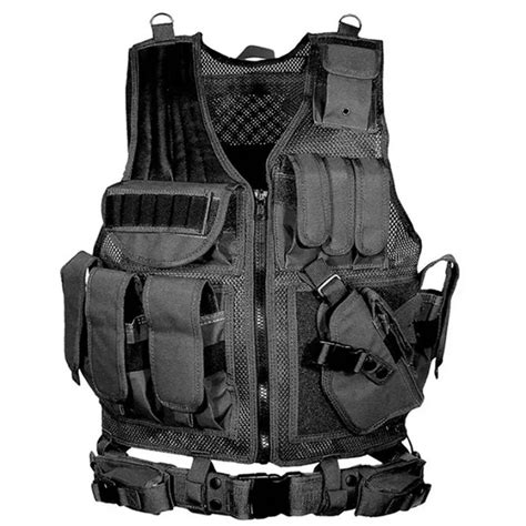 Mens Military Hunting Tactical Vest Molle Airsoft Hunter Vest Body Armor Swat Army Combat Black