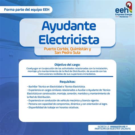 Empresa Energía HN on Twitter Forma parte del equipo de EEH con un