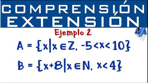 Notación de Conjuntos por Extensión y Comprensión Ejemplo 2