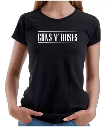 Camiseta Guns N Roses Baby Look Feminina Banda Rock Show Parcelamento