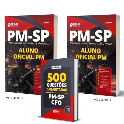 Kit Apostila Cfo Pm Sp Aluno Oficial Pm Livro De Quest Es Em Promo O