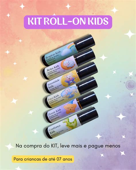 Kit Blend de Óleos Essenciais Roll on Kids Completo Te Acalma